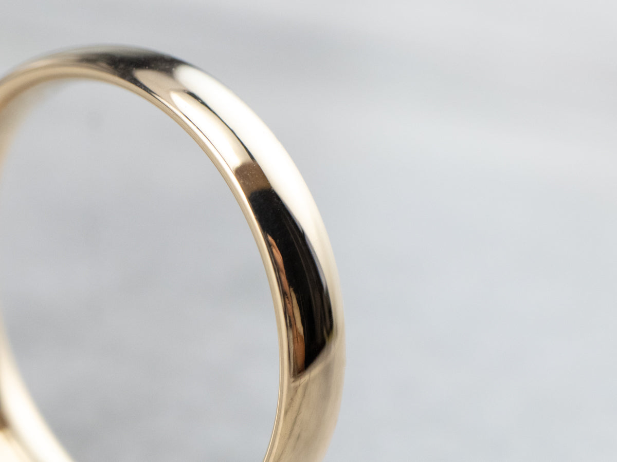 Unisex 14K Yellow Gold Wedding Ring