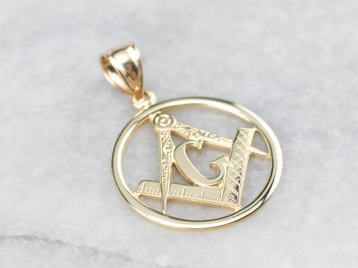 Vintage Gold Masonic Pendant