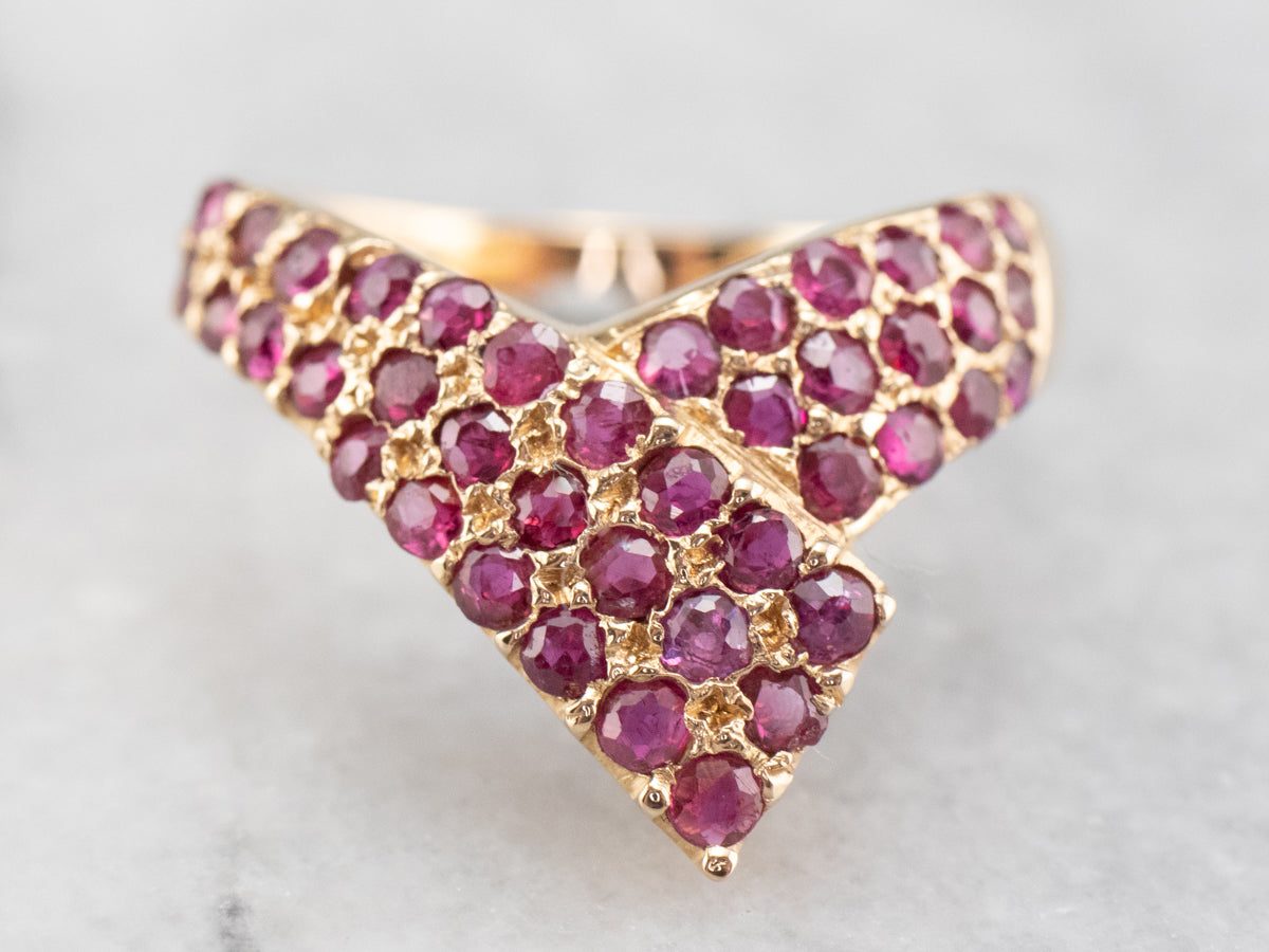 Ruby and Gold Fashion Ring