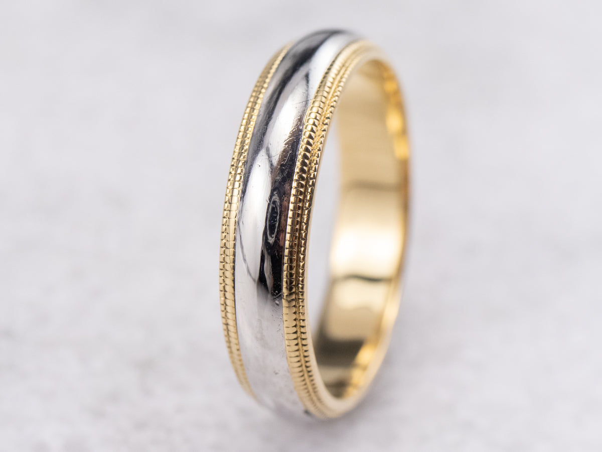 Platinum and 18K Gold Wedding Band