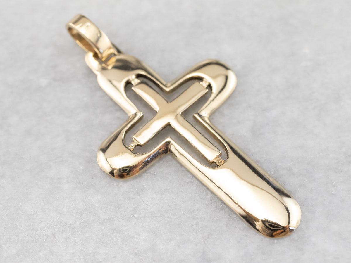 Vintage Yellow Gold Cross