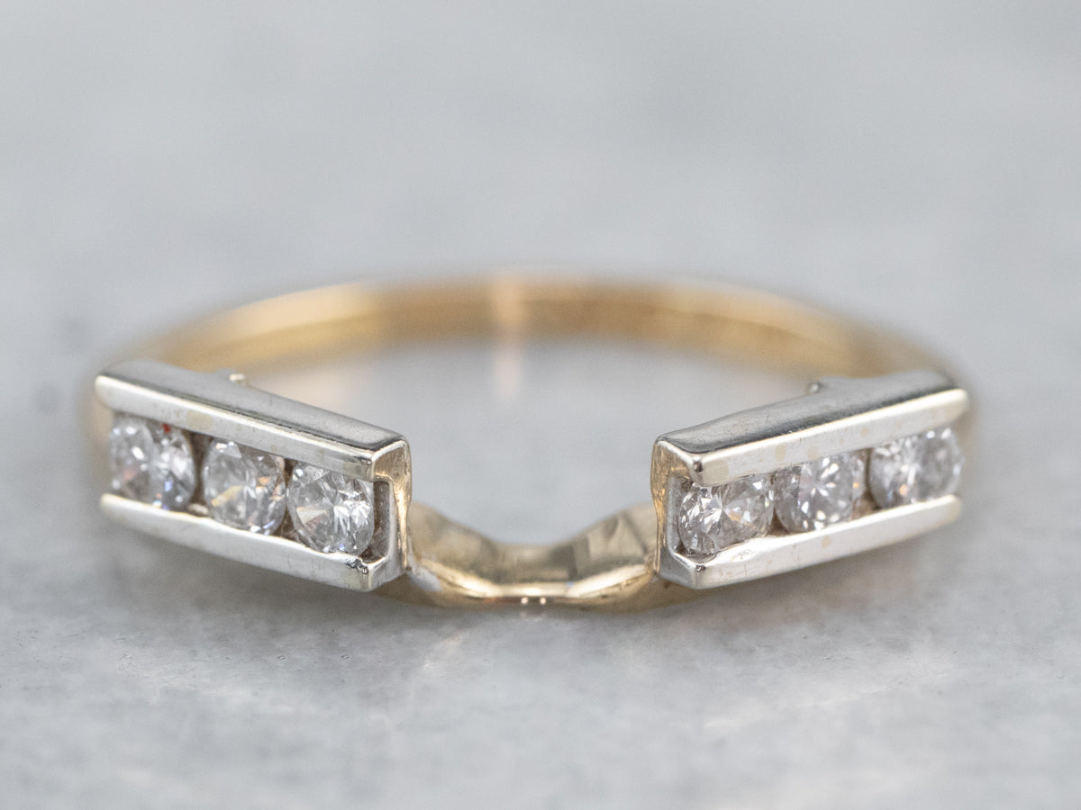 Two Tone Gold Diamond Enhancer Band