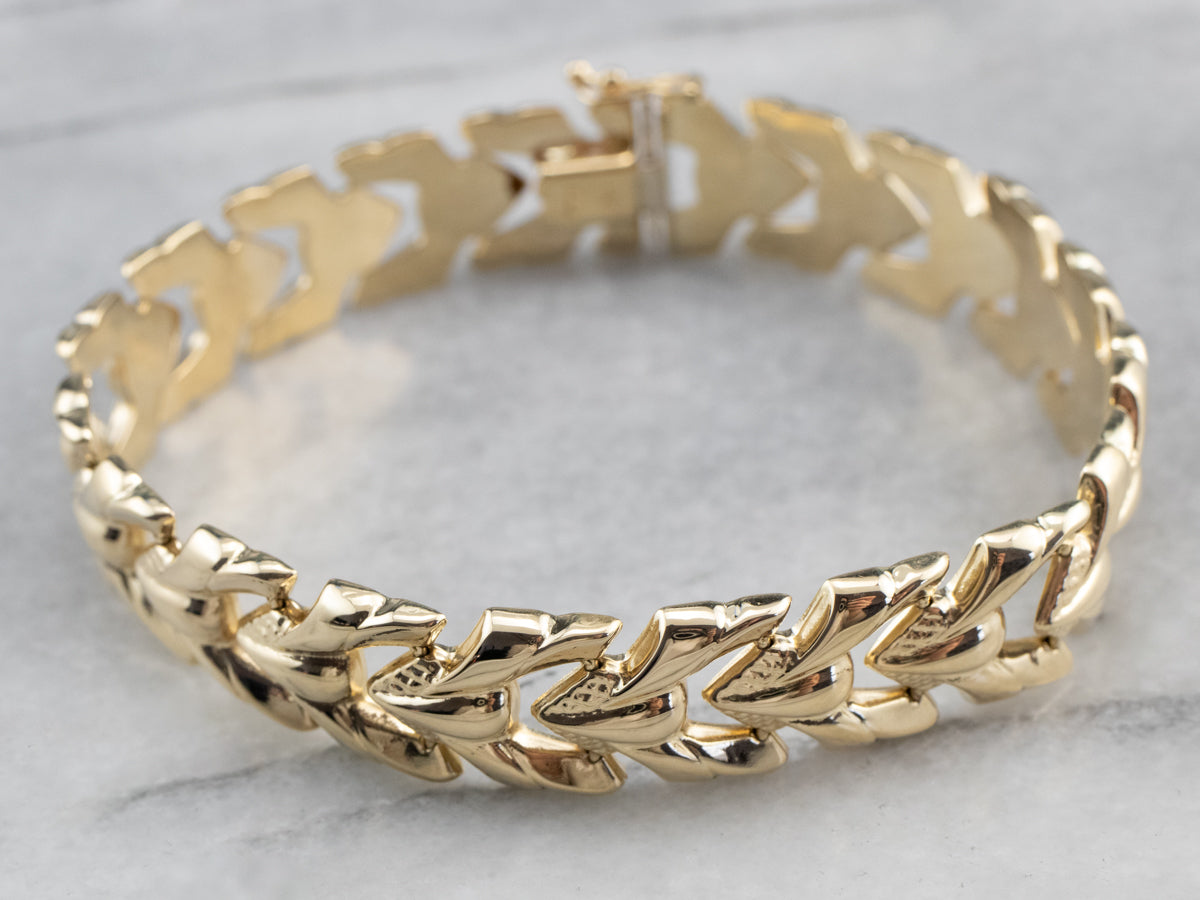 Gold chevron bracelet clearance
