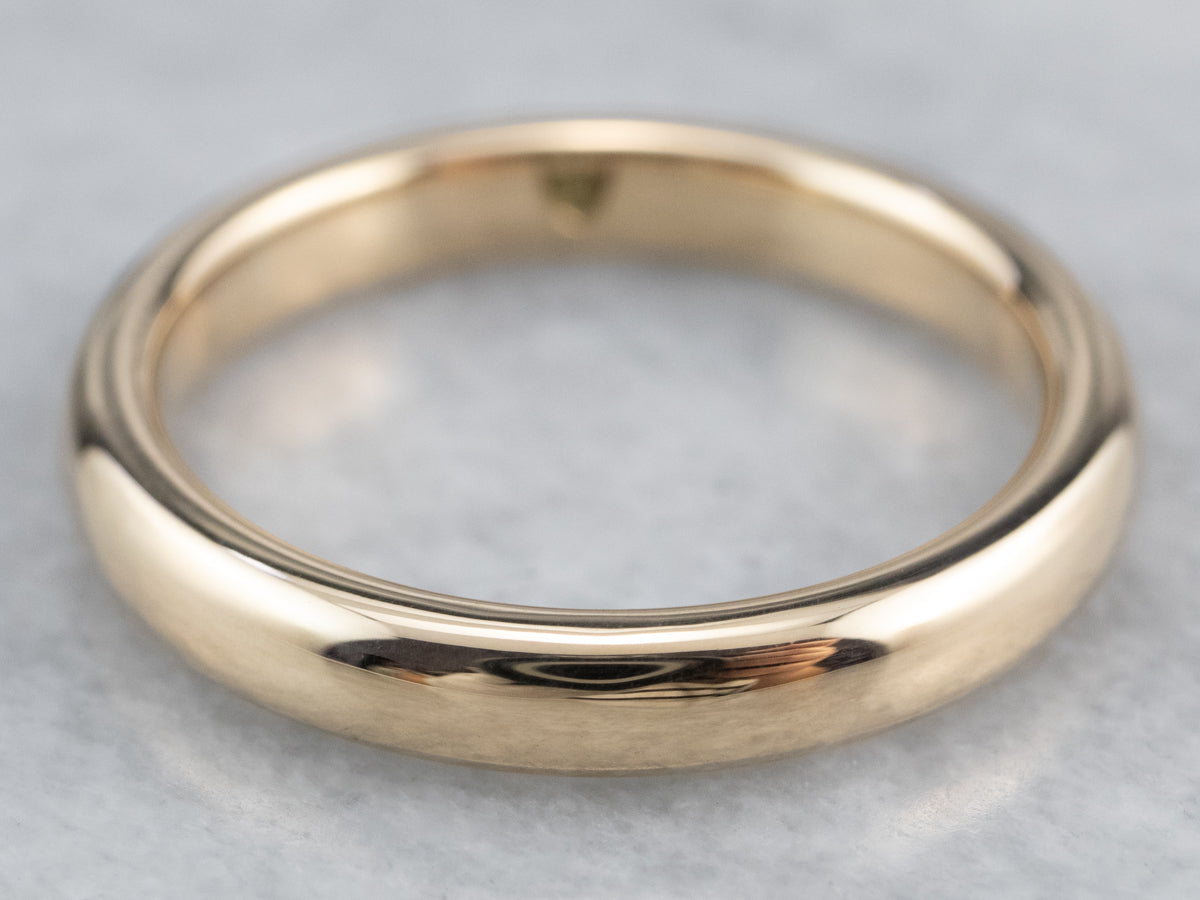 Antique Gold Men's Wedding Band