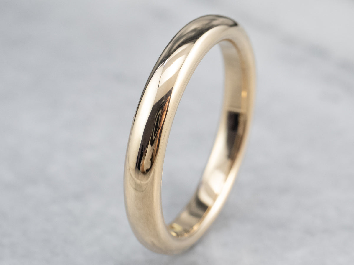 Antique Gold Men's Wedding Band