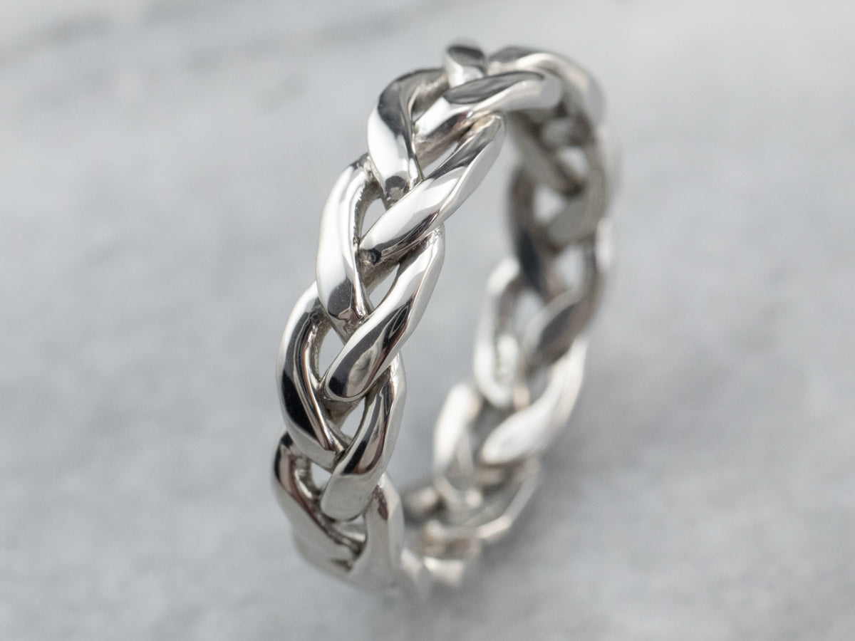 Platinum Unisex Celtic Style Band