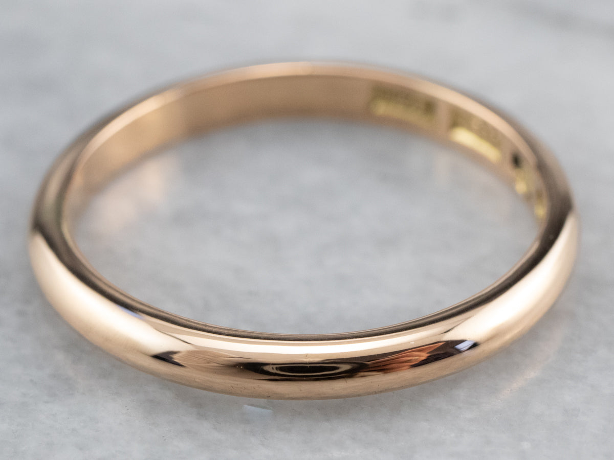 Large 18K Rose Gold Band