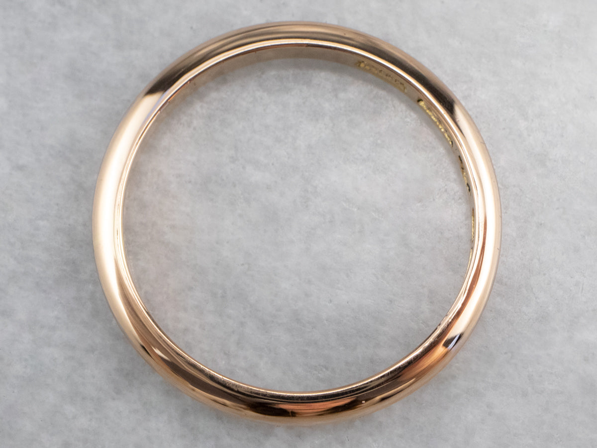 Large 18K Rose Gold Band