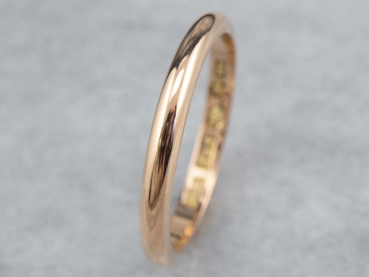 Large 18K Rose Gold Band