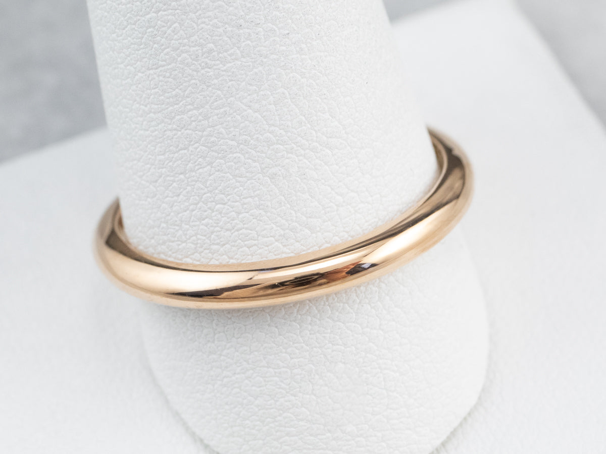 Large 18K Rose Gold Band