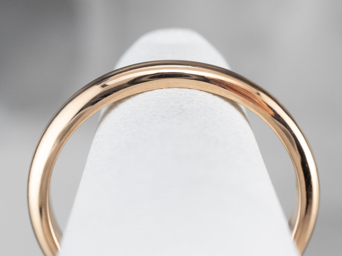 Large 18K Rose Gold Band