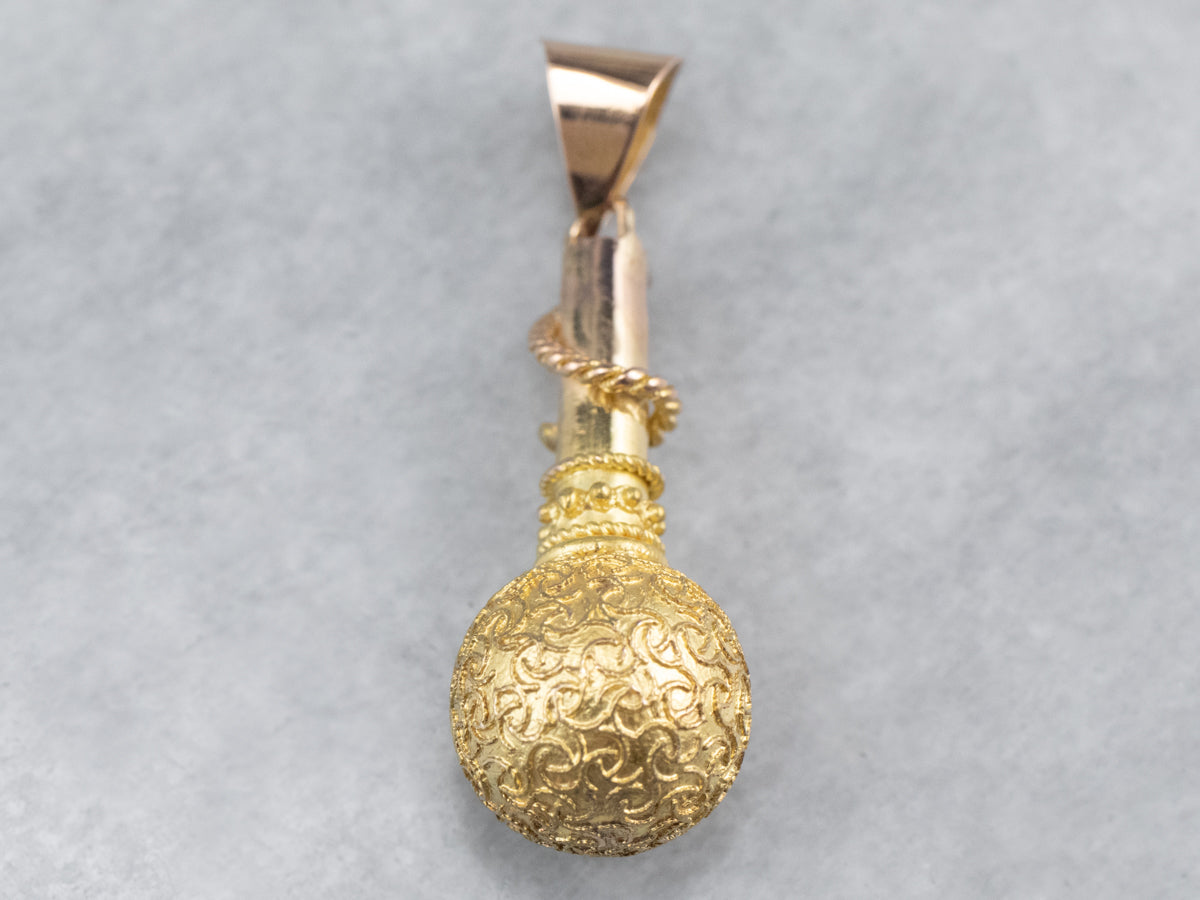 Gold Filigree Bauble Pendant