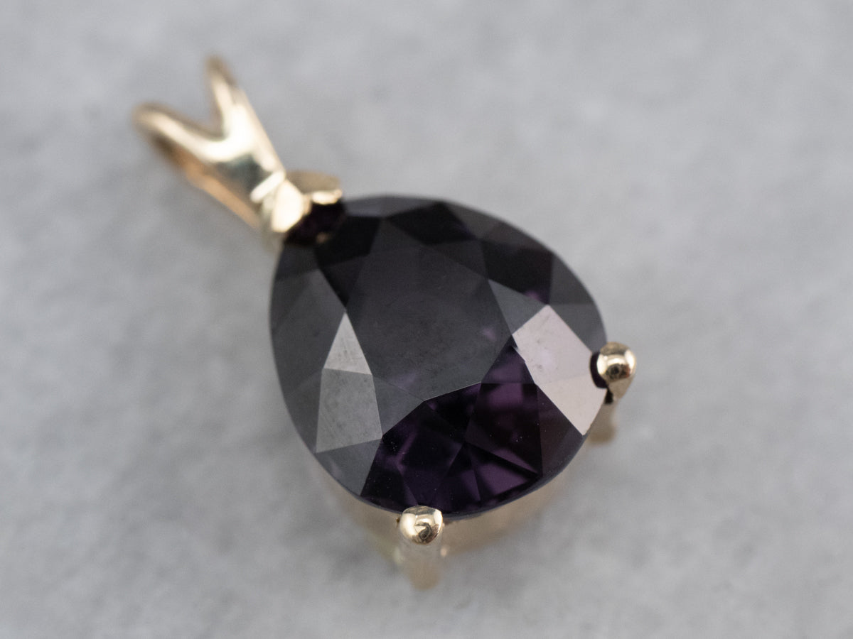 Teardrop Spinel Solitaire Pendant