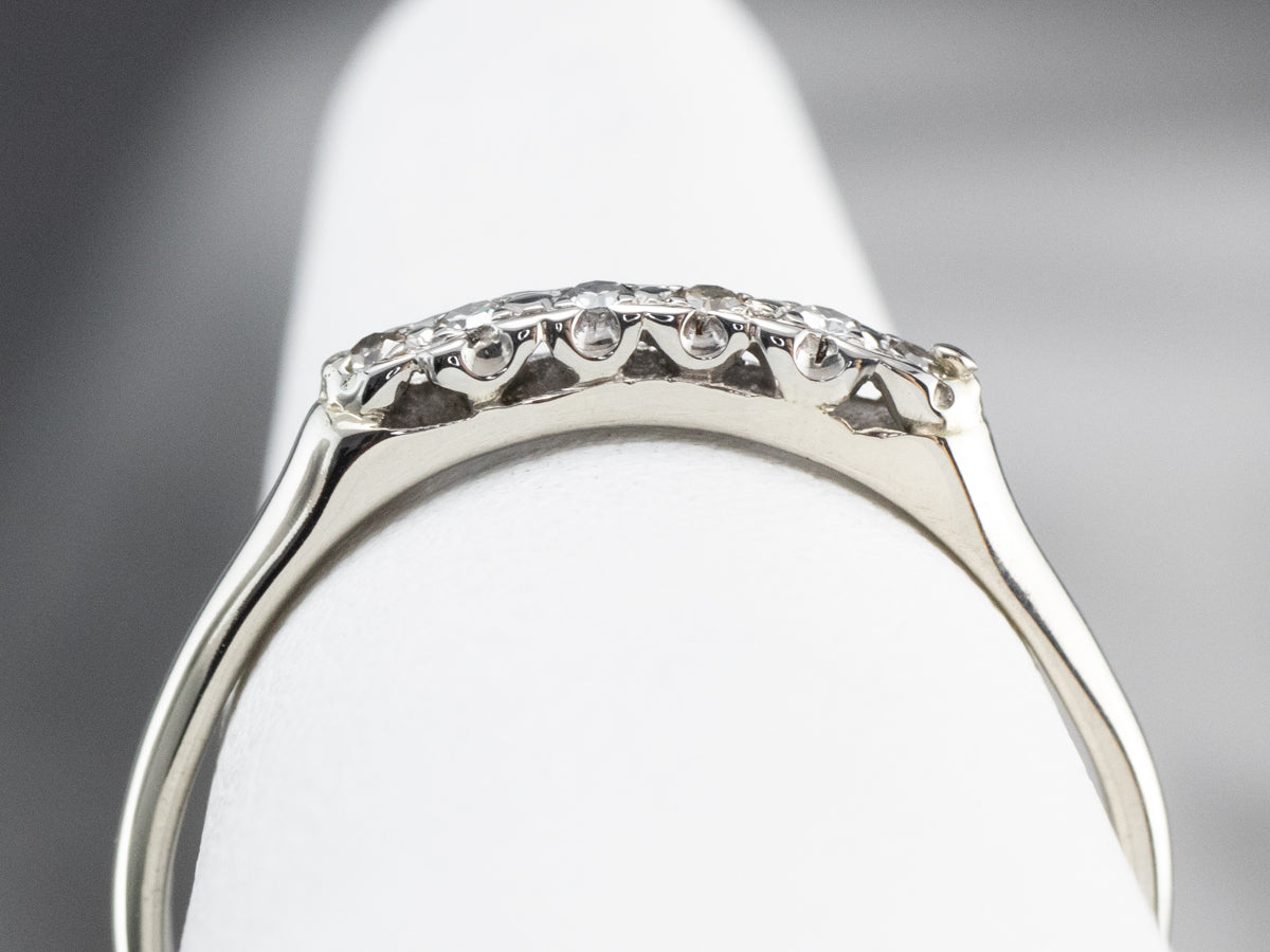 White Gold Vintage Diamond Band