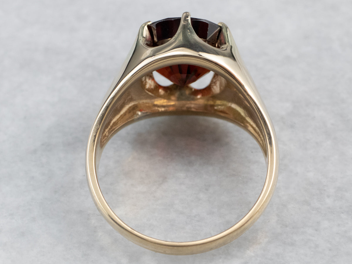 Bold Pyrope Garnet Gold Cocktail Ring