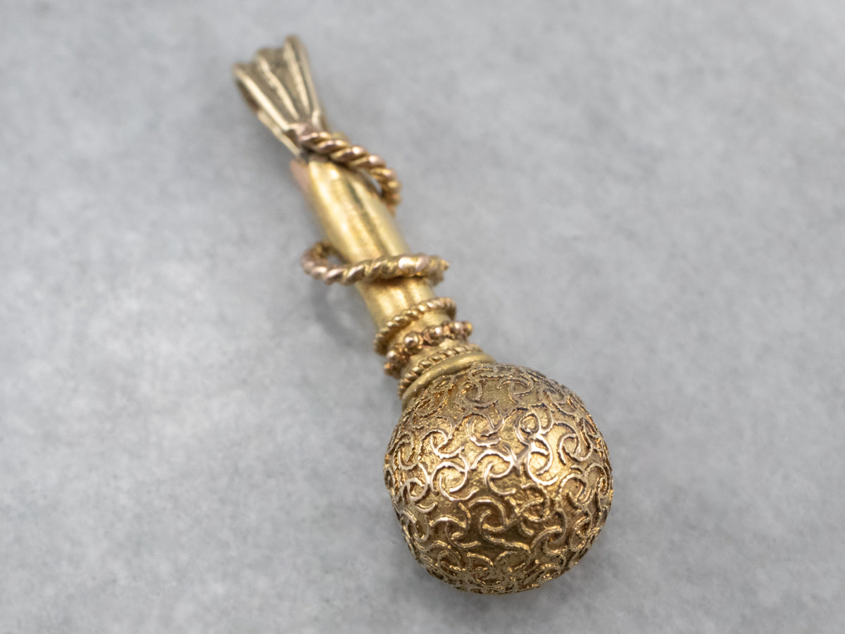 Gold Filigree Bauble Pendant