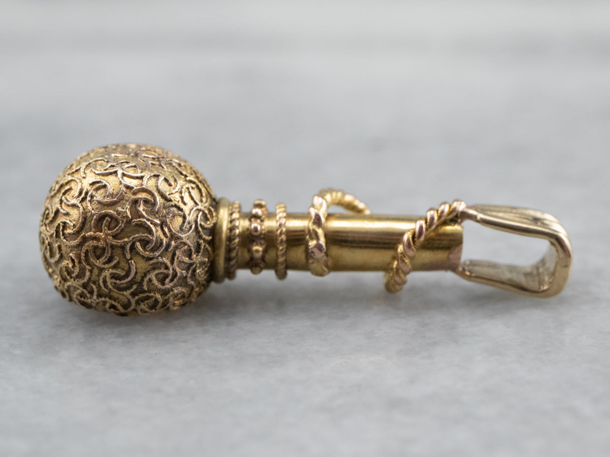 Gold Filigree Bauble Pendant