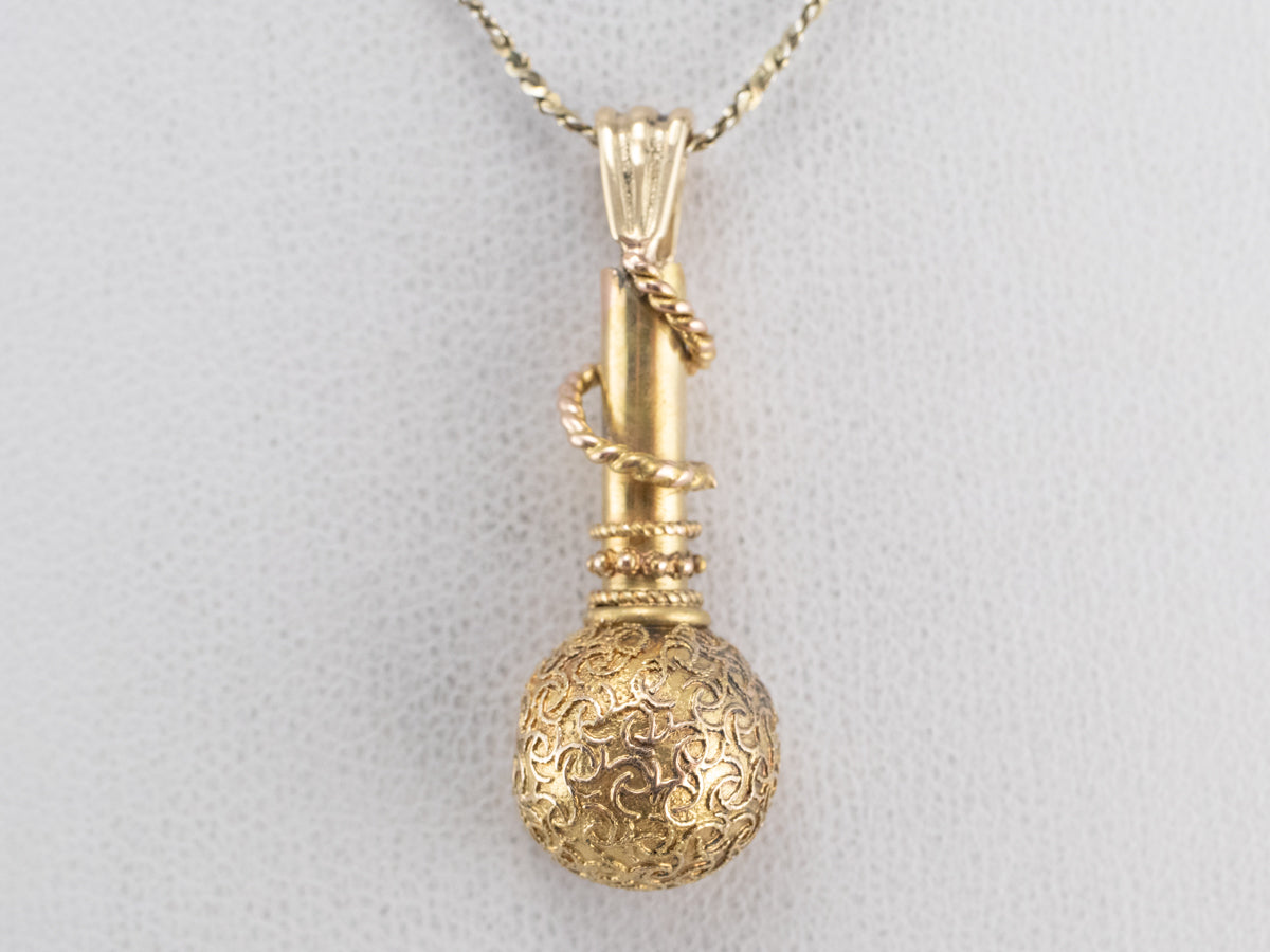 Gold Filigree Bauble Pendant