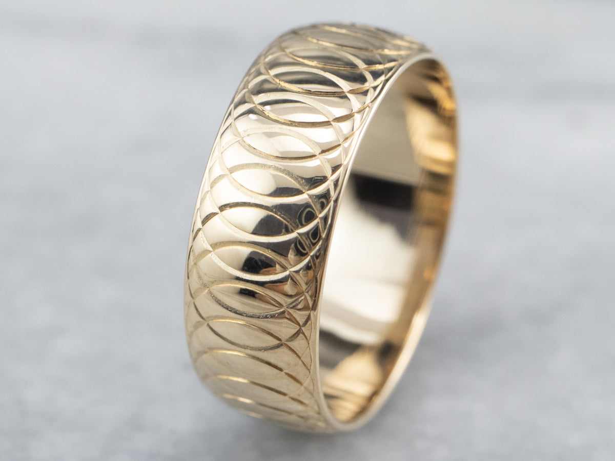 Vintage Gold Looping Pattern Band