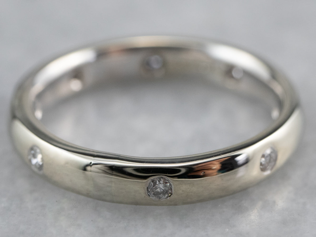 Diamond Etoile White Gold Wedding Band