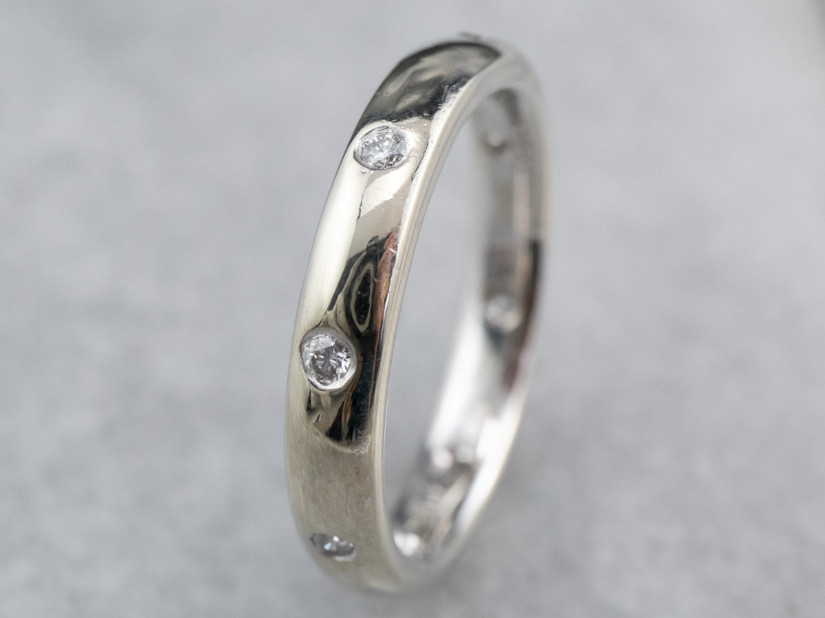 Diamond Etoile White Gold Wedding Band