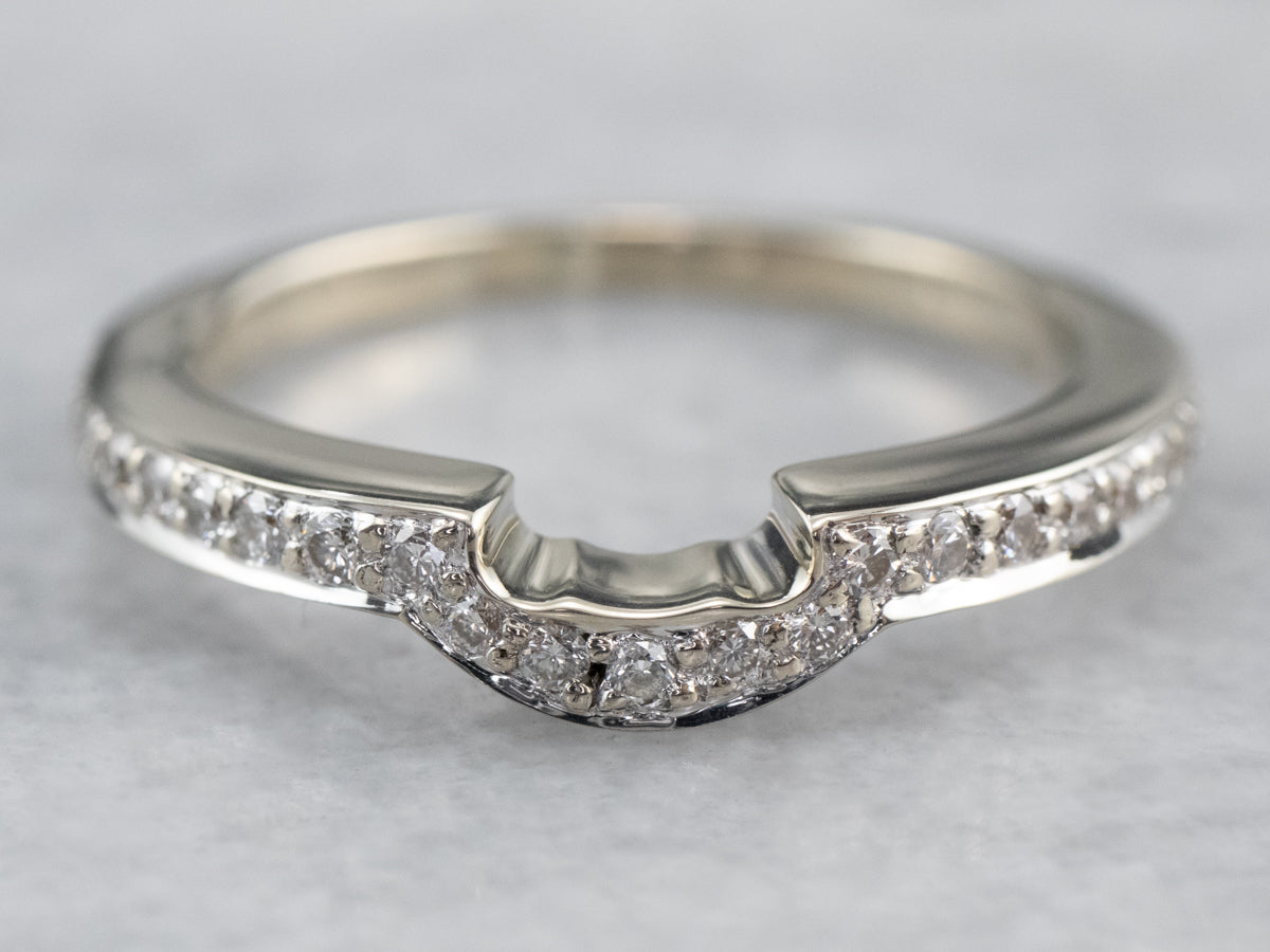 Diamond White Gold Solitaire Enhancer Band