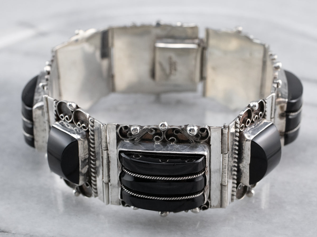 Black Onyx Taxco Square Bracelet offers