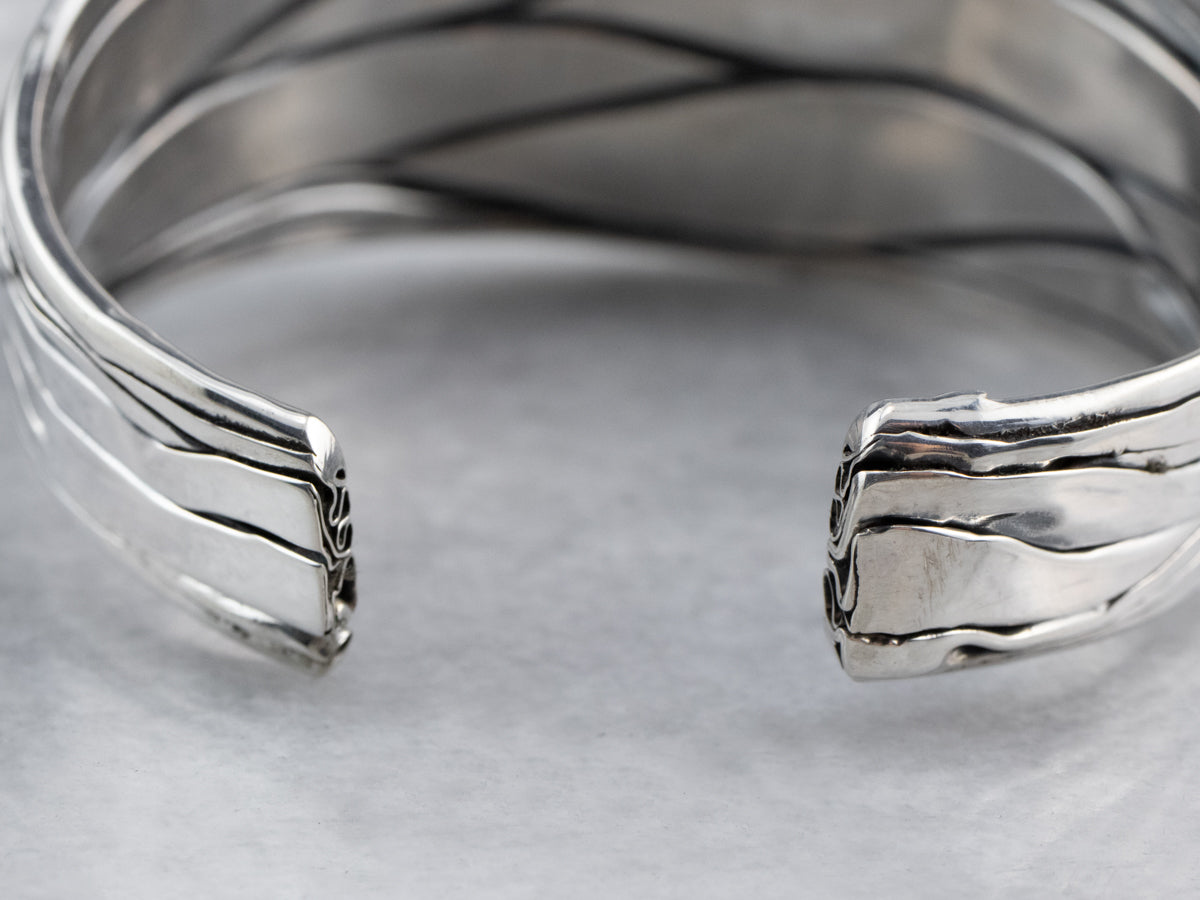 925 Sterling Silver fashion Cuff Bracelet