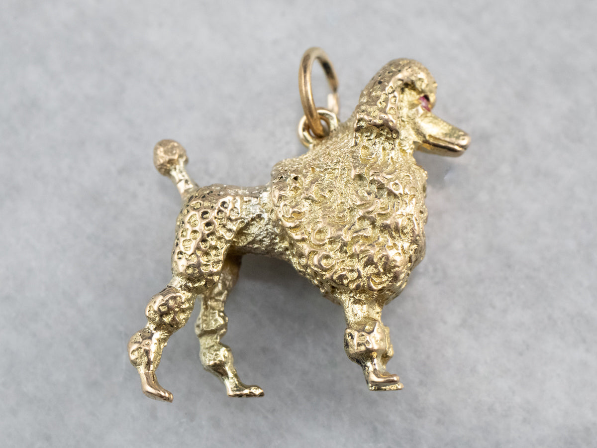 Gold poodle pendant hotsell