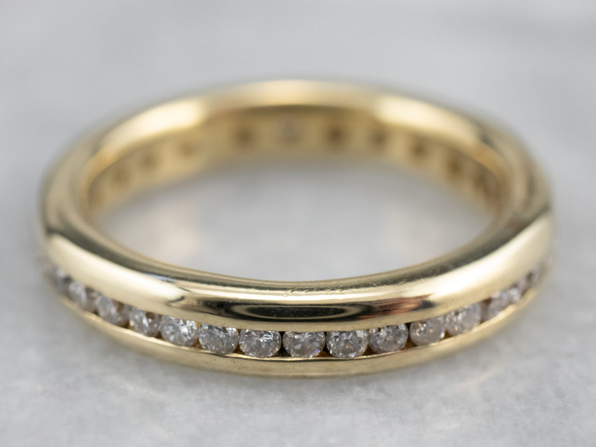 Yellow Gold Diamond Infinity Band