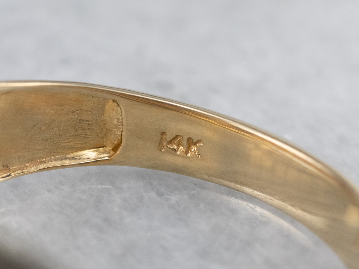 Two Tone Gold Enamel Masonic Ring