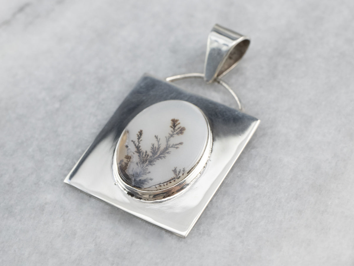 Sterling Silver Dendritic Agate Pendant