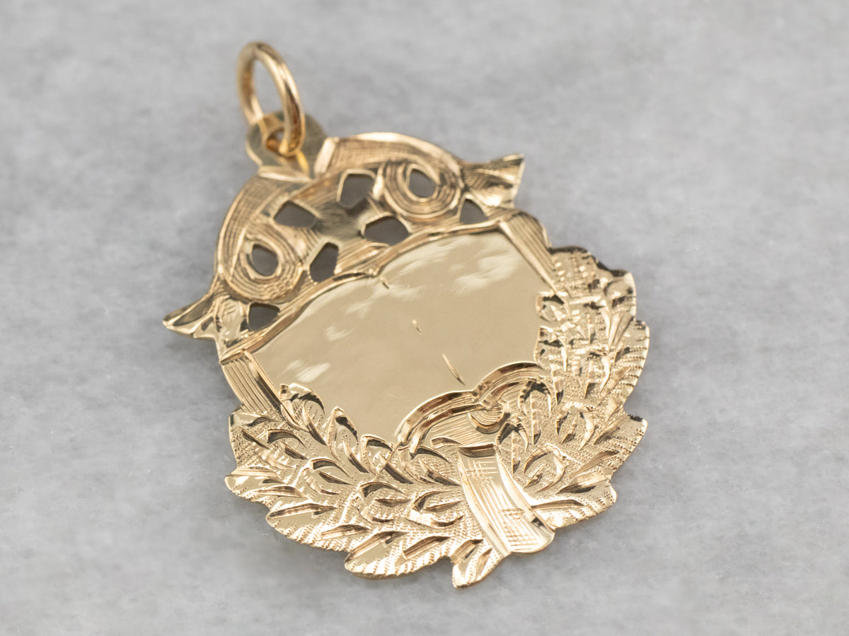 Vintage Yellow Gold Medallion