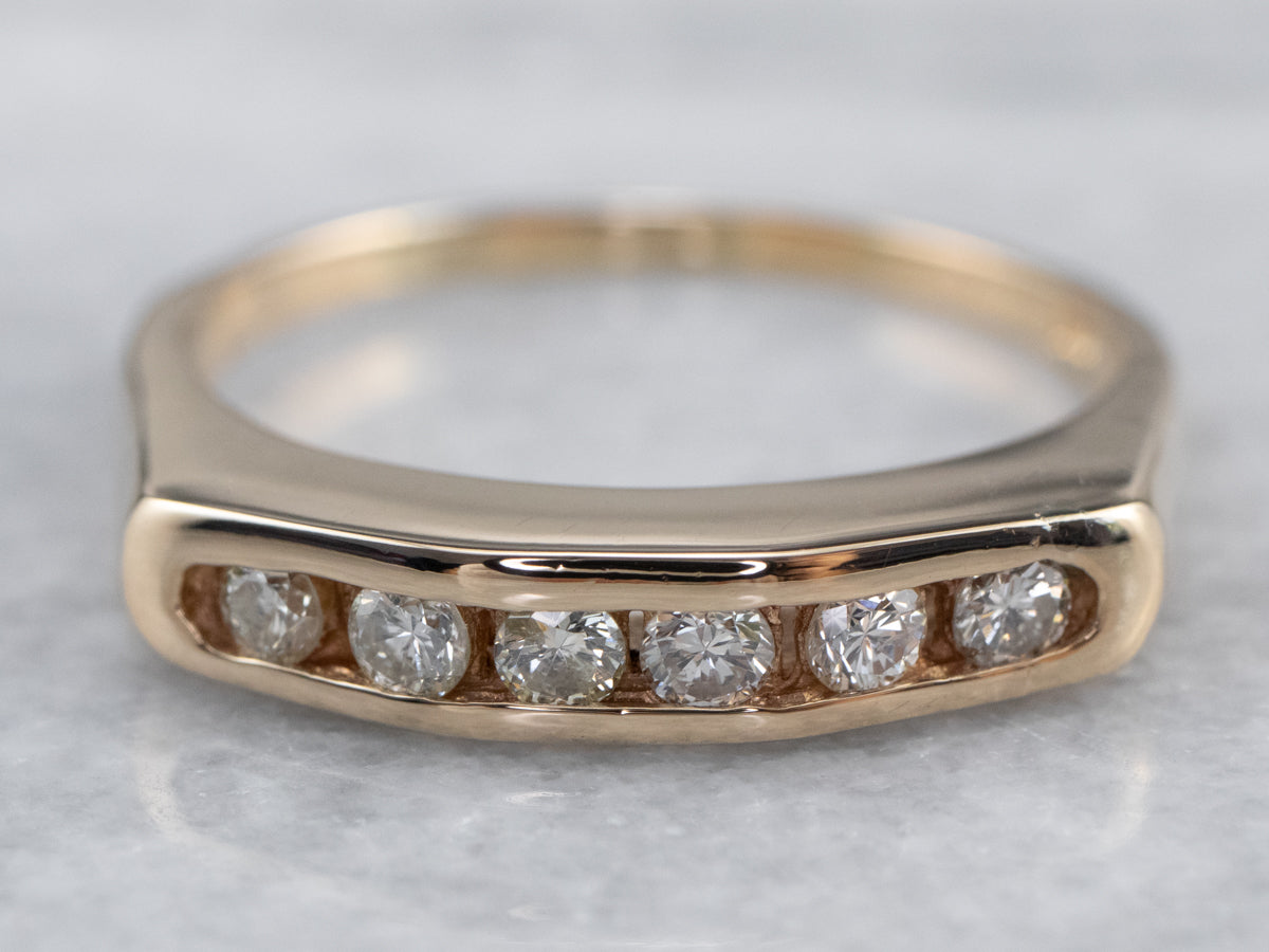 Unisex Channel Set Diamond Band