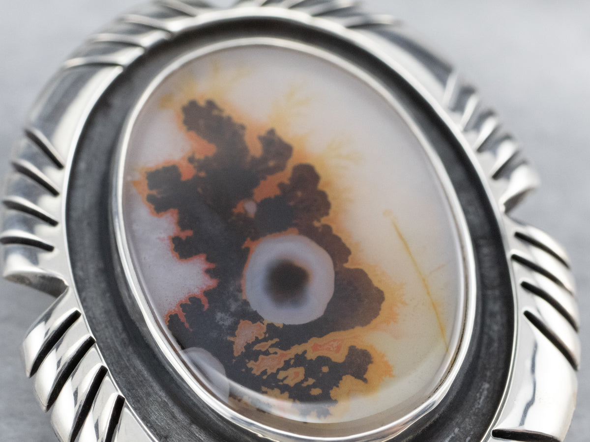 Tribal Style Agate Pin or Pendant