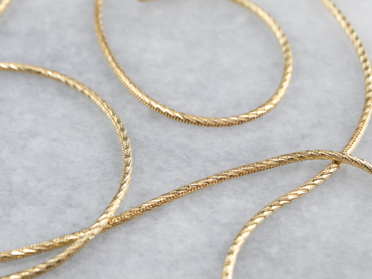 14K Gold Sparkling Snake Chain Necklace