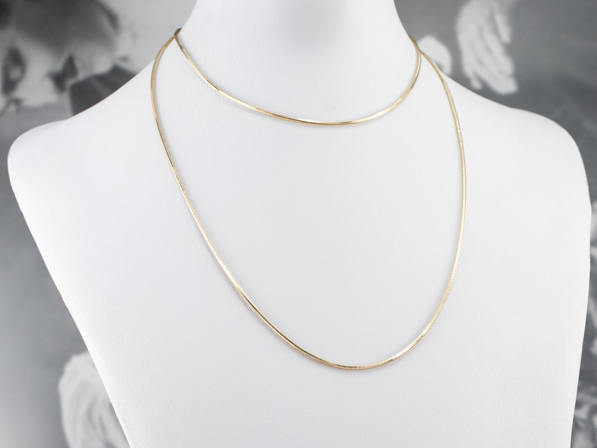 Long Italian Gold Snake Chain