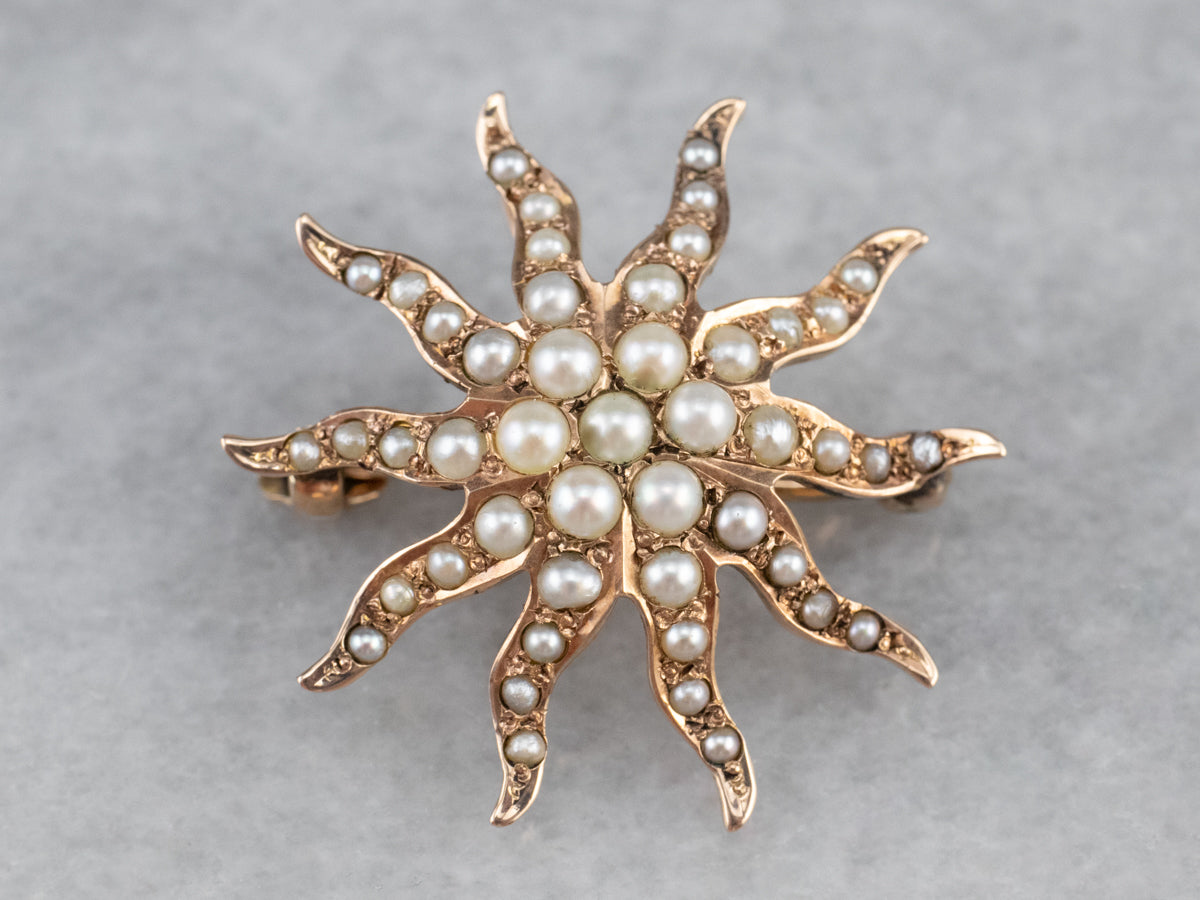 Victorian Seed Pearl Brooch or Pendant