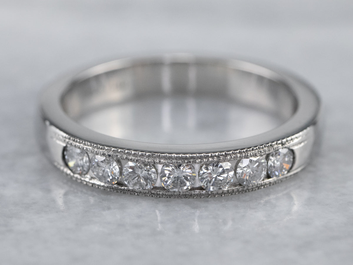 Vintage Platinum Diamond Band