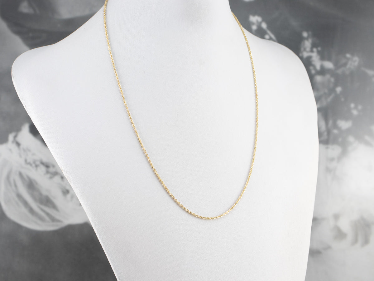 Gold Sparkling Rope Chain Necklace