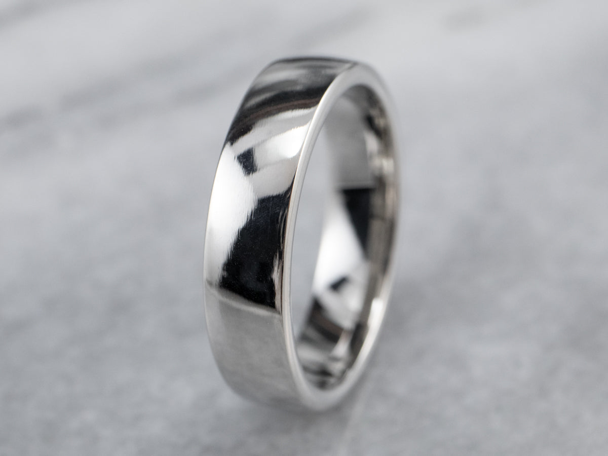 Plain Unisex Platinum Band