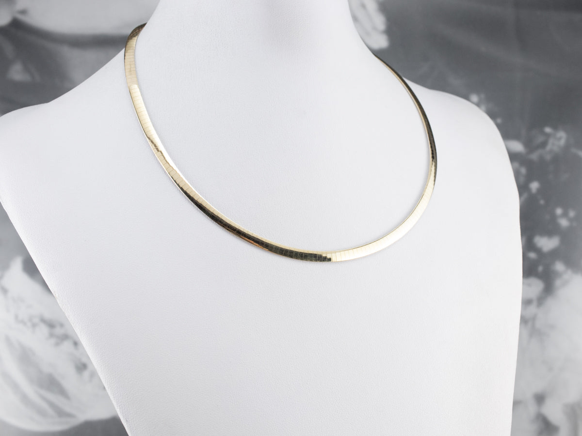 Two tone omega necklace sale