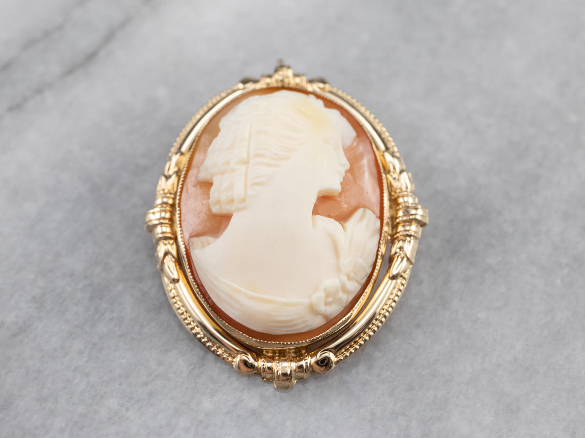 Mid Century Cameo Pin or Pendant