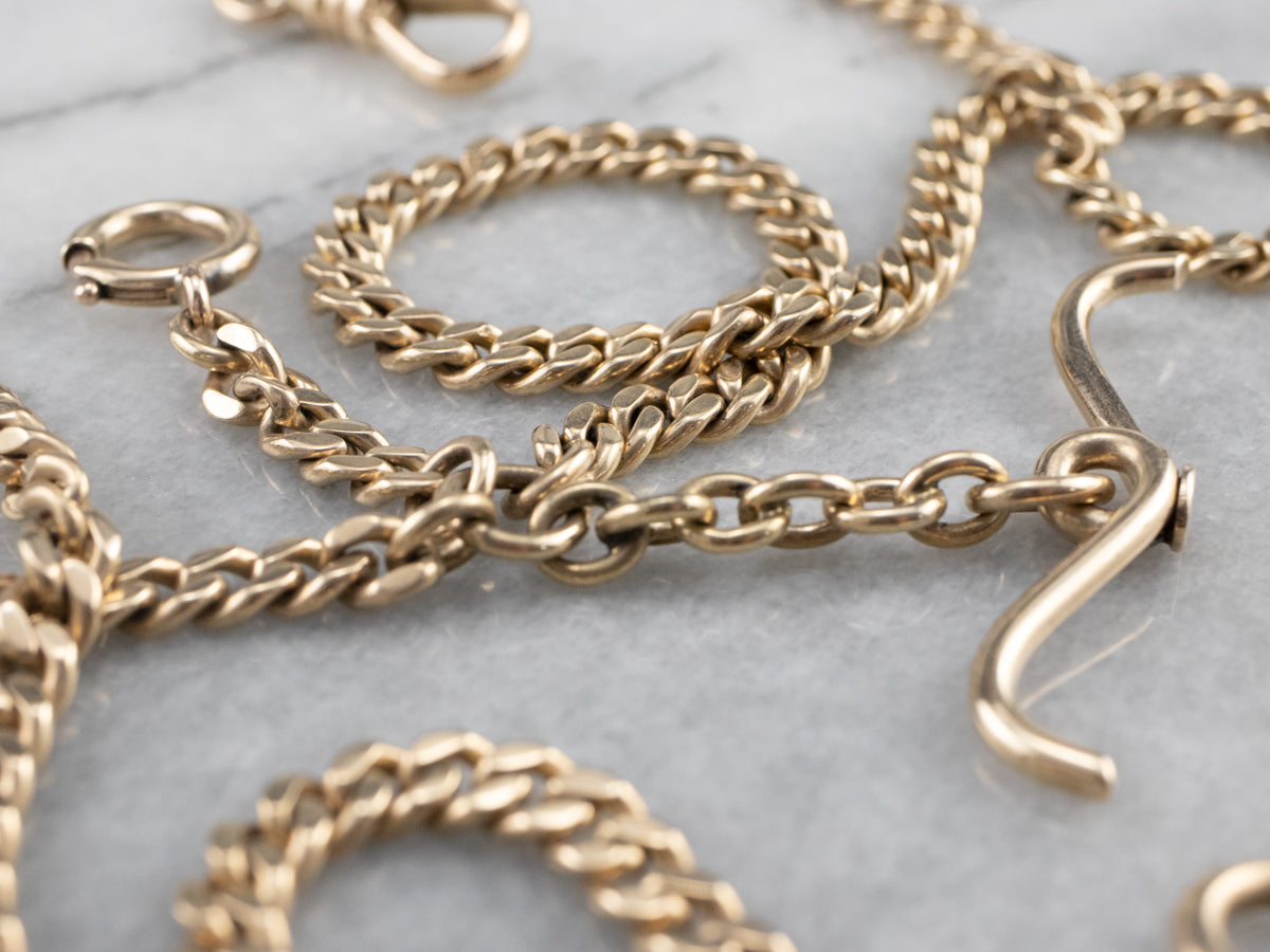 Antique Double Albert Gold Watch Chain