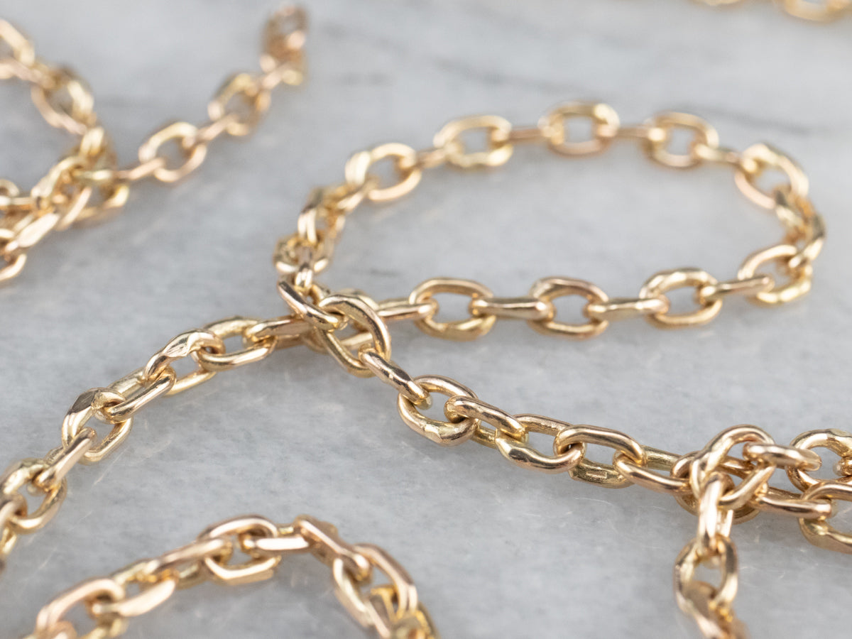 14K Gold Cable Chain Necklace