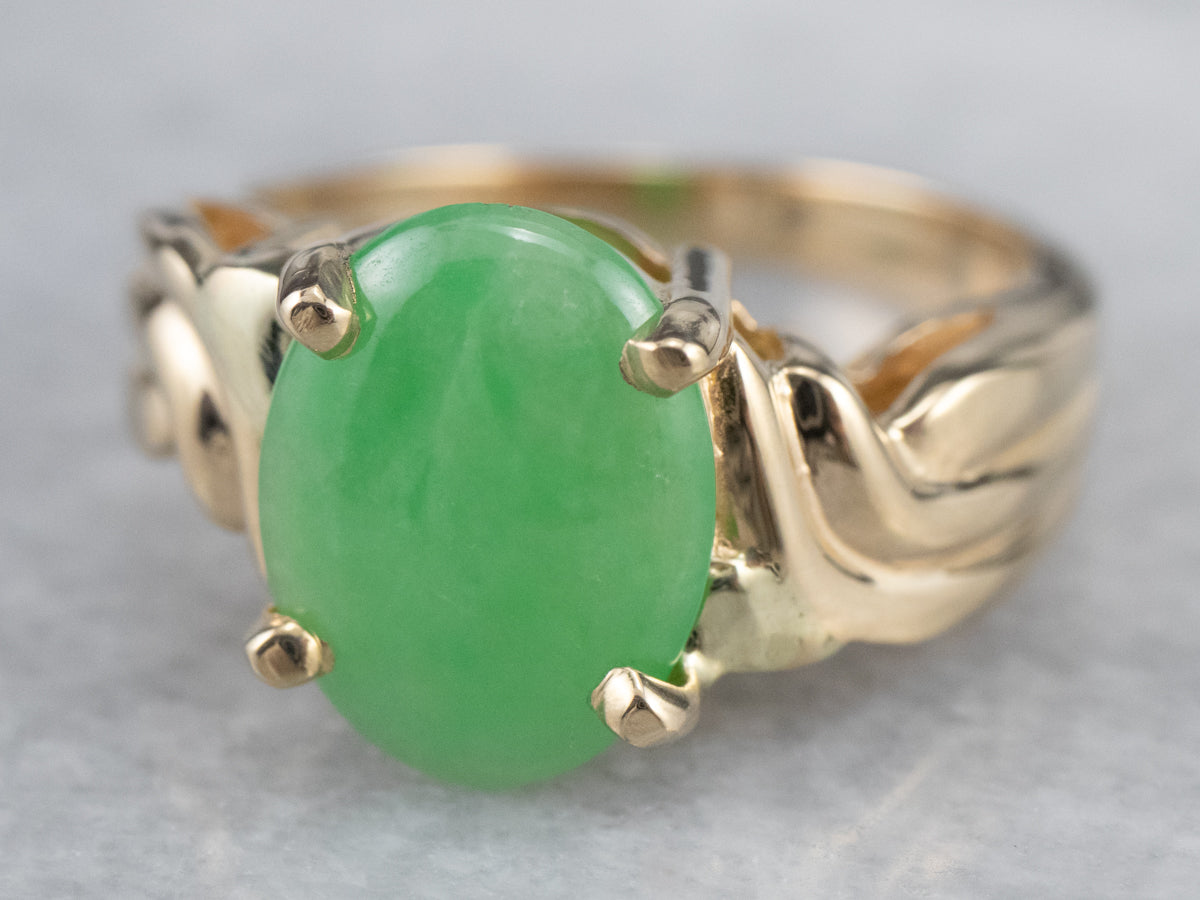 Vintage Dyed Jade Cocktail Ring