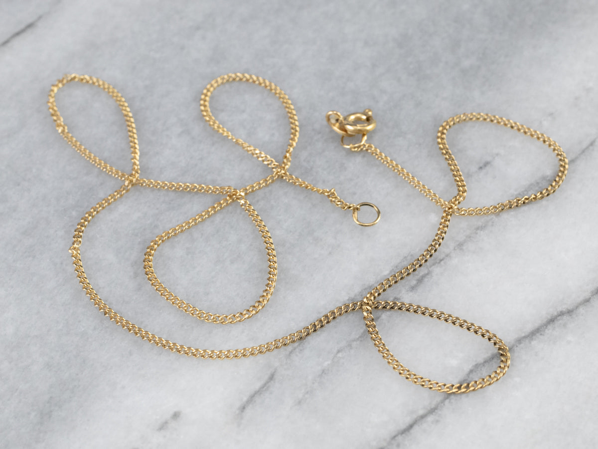 Vintage 18K Gold Curb Chain