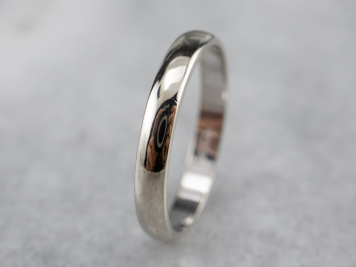 Thin White Gold Band