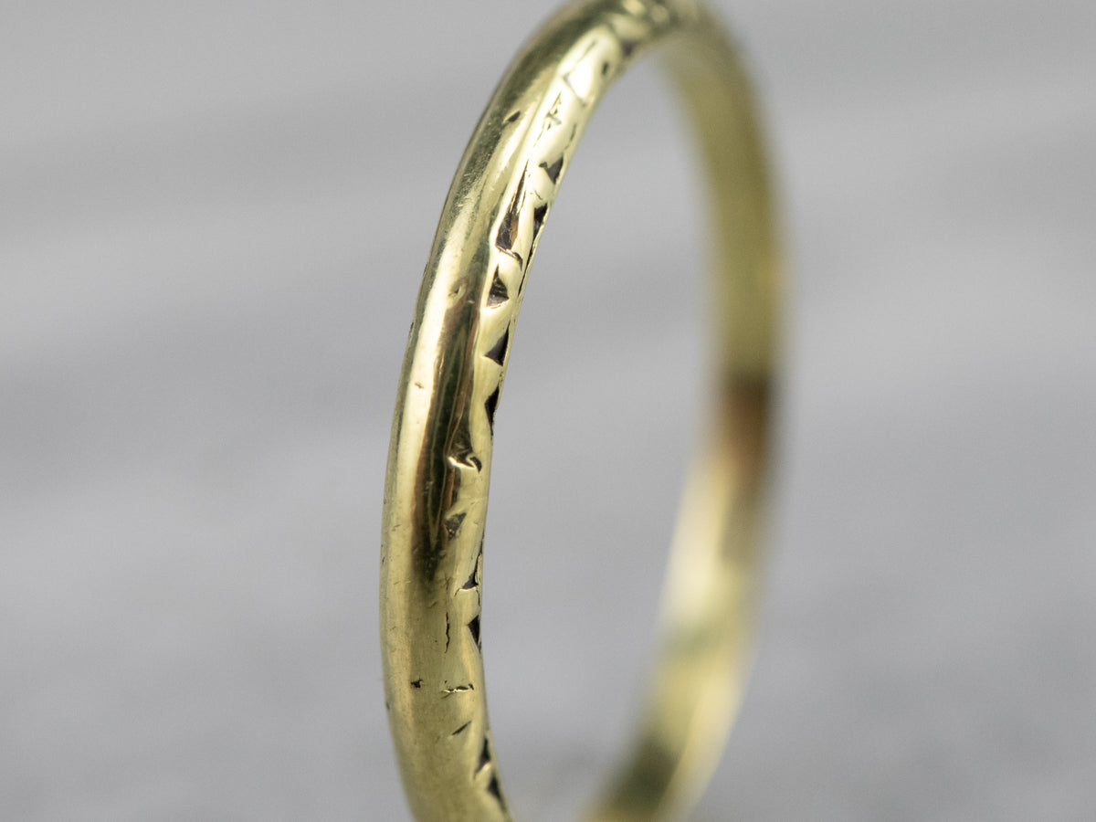 Antique Green Gold Pattern Band