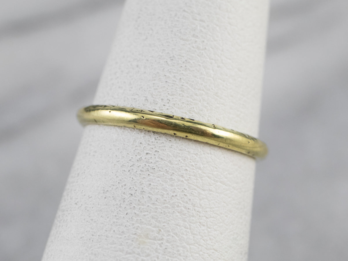 Antique Green Gold Pattern Band